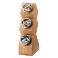 Bamboo 3-Cylinder Vertical Flatware / Condiment Display