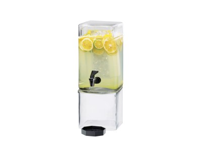 Square Clear Glass Beverage Dispenser 1.5 Gallon 