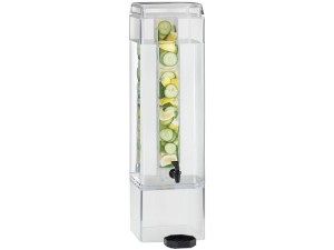3 Gallon Square Acrylic Dispenser with infusion Chyamber