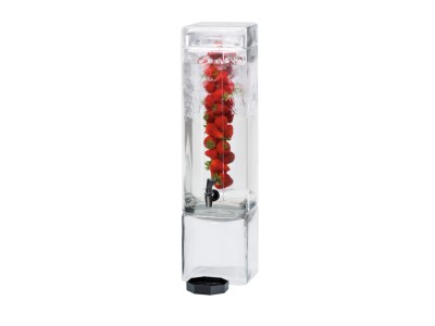 3 Gallon Square Glass Beverage Dispenser with Infusion Chamber