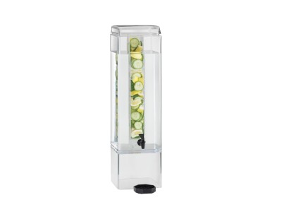 Clear Acrylic 5 Gallon Square Beverage Infusion Dispenser