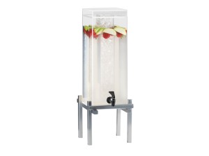 One By One Silver 3 Gallon Beverage Dispenser with Ice Chamber