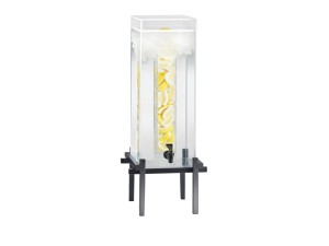 One by One Black 5 Gallon Beverage Dispenser with Infusion Chamber