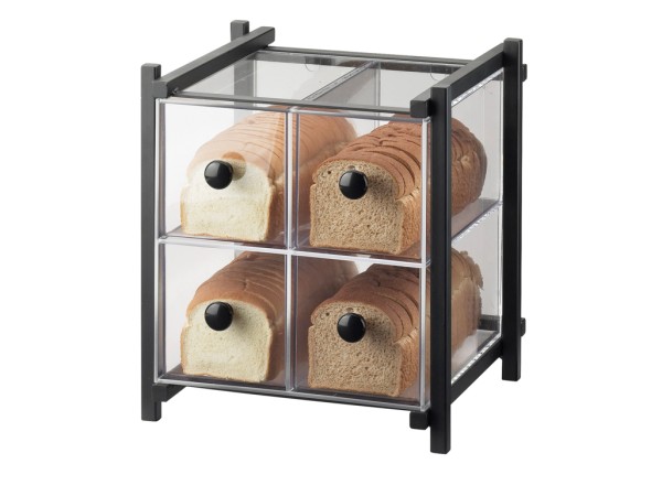 One by One 4 Drawer Bread Case - Black