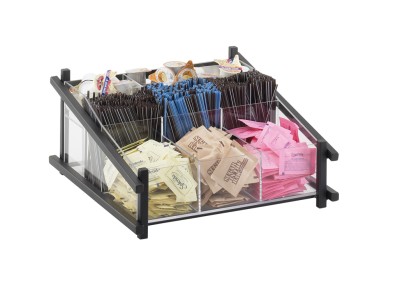 One by One Black Condiment Organizer - 13" x 14" x 6 1/2"