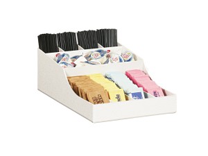 White Classic Coffee Condiment Organizer