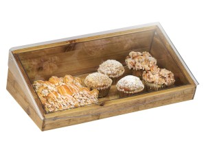 Madera Display Bin with Clear Lid - 20" x 12" x 7"