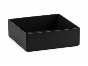 Black Melamine Box - 10" x 10" x 3"