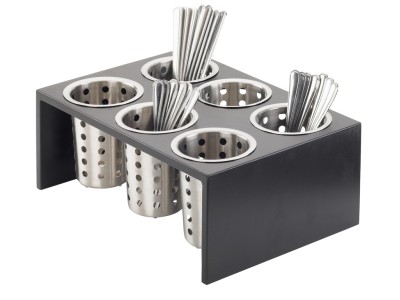 Midnight 6-Cylinder Horizontal Flatware / Condiment Display