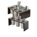 Midnight 6-Cylinder Horizontal Flatware / Condiment Display