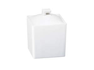 #Eco Modern 4" White Melamine Jar with Lid