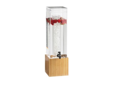 Bamboo 3 Gallon Beverage Dispenser with  Ice Chamber