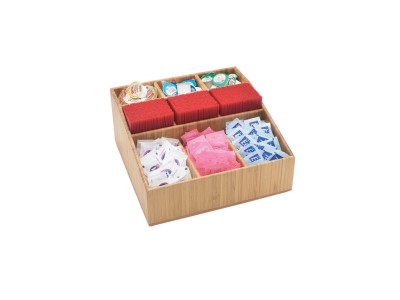 Bamboo 9 Section Condiment Organizer