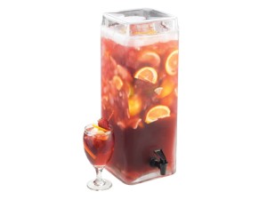 3 Gallon Square Glass Beverage Dispenser and Infusion Jar