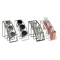 Mission Platinum Steel 3-Cylinder Vertical Flatware / Condiment Display