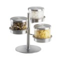 Stainless Steel 3 Tier Mixology Display - 16oz Jars With Solid Lid