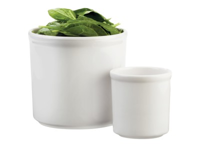 White 32 oz. Round Melamine Condiment Jar