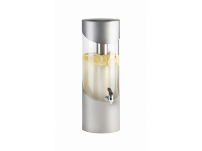 3 Gallon Round Stainless Steel Beverage Dispenser with Ice Chamber