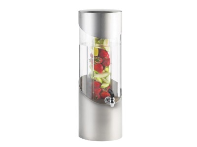 3 Gallon Round Stainless Steel Beverage Dispenser with Infusion Chamber