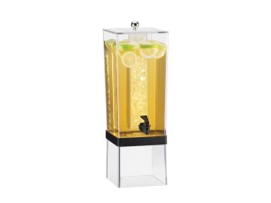 3 Gallon Silver Econo Beverage Dispenser with Ice Chamber