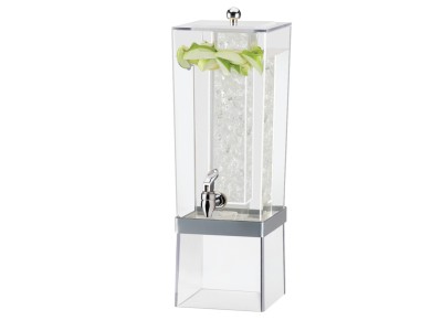 3 Gallon Silver Econo Beverage Dispenser with Ice Chamber