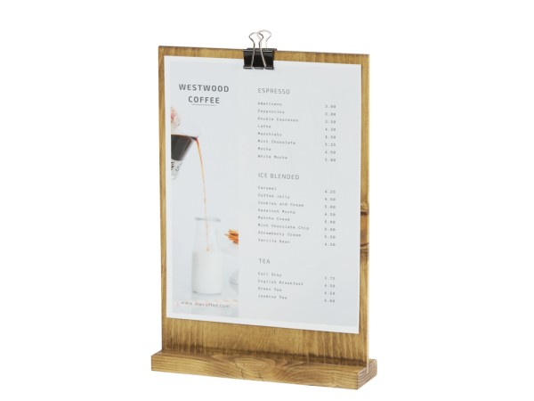 Madera 8 1/2" x 11"  Clipboard Sign Holder