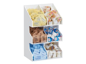 White Classic 6 section 3 Tier Condiment Organizer