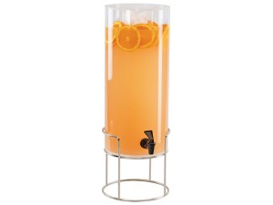 Mid-Century 3 Gallon Round Beverage Dispenser with Infusion Chamber - Chrome