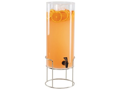 Mid-Century 3 Gallon Round Beverage Dispenser with Infusion Chamber - Chrome