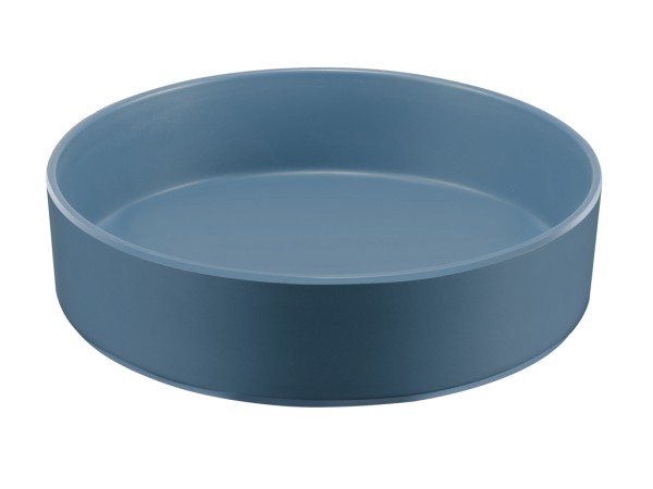 Hudson - Stone Blue 72 oz. Raised Rim Melamine Bowl