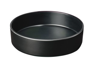 Hudson - Black 72 oz. Raised Rim Melamine Bowl