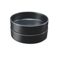 Hudson - Black 72 oz. Raised Rim Melamine Bowl