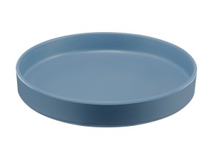 Hudson - Stone Blue 10" Raised Rim Melamine Plate