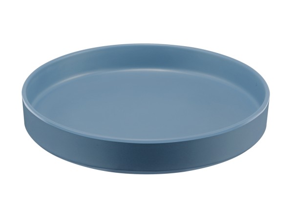 Hudson - Stone Blue 10" Raised Rim Melamine Plate