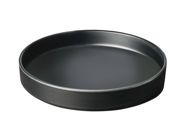 Hudson - Black 10" Raised Rim Melamine Plate