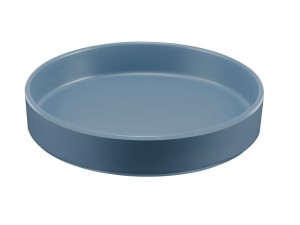 Hudson - Stone Blue 8" Raised Rim Melamine Plate