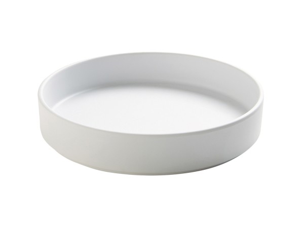 Hudson - White 8" Raised Rim Melamine Plate