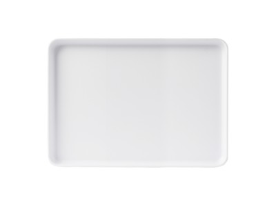 Hudson 13" x 9 1/2" Black Rectangular Melamine Platter