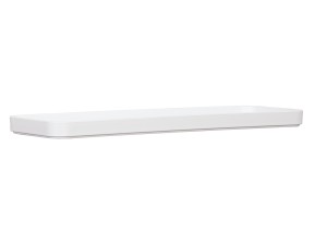 Hudson 18" x 6" White Rectangular Melamine Platter