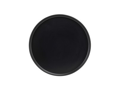 Hudson - Black 10" Low Rim Melamine Plate