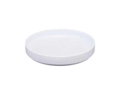 Hudson - White  8" Low Rim Melamine Plate