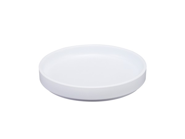 Hudson - White  8" Low Rim Melamine Plate