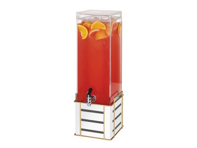 Empire 3 Gallon White Square Beverage Dispenser with Ice Chamber