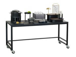 72" x 24" x 34" Black Merchandising Table