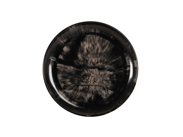 Reactive 10" Melamine Plate - Black and Ivory