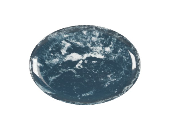 Reactive 11" Oval Melamine Platter - Blue and White