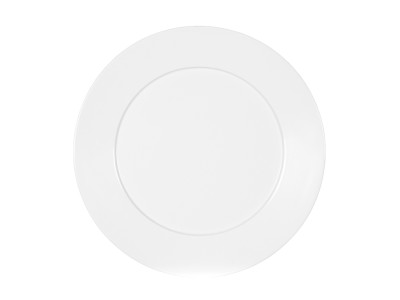 Classic Rim White  11" Melamine Plate