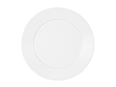 Classic Rim White  9" Melamine Plate