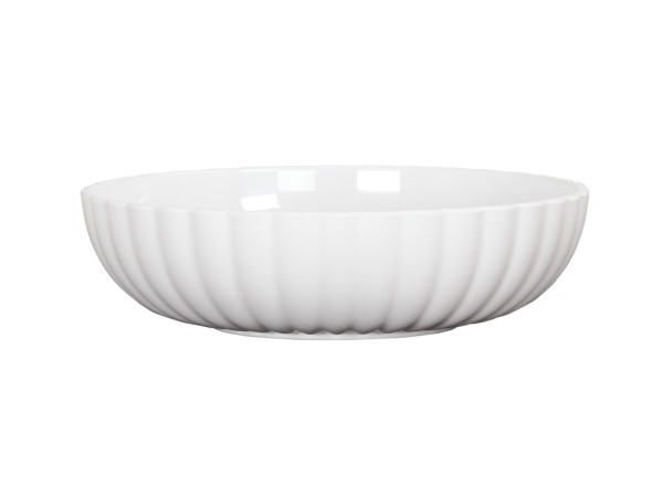 Scalloped Bowl White - 46oz