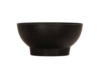 Footed Black 105 oz. Melamine Bowl